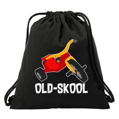Old Skool Retro Tricycle Bike Trike Toys Drawstring Bag