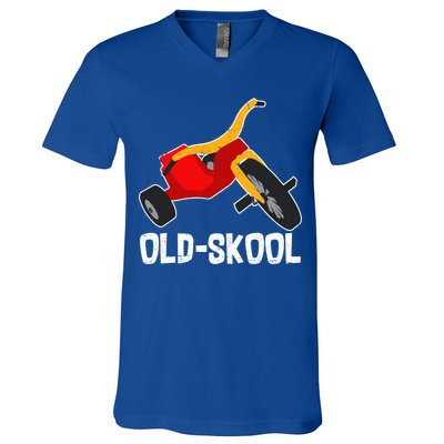 Old Skool Retro Tricycle Bike Trike Toys V-Neck T-Shirt