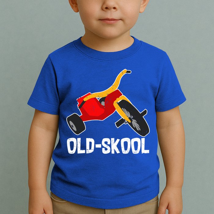 Old Skool Retro Tricycle Bike Trike Toys Toddler T-Shirt
