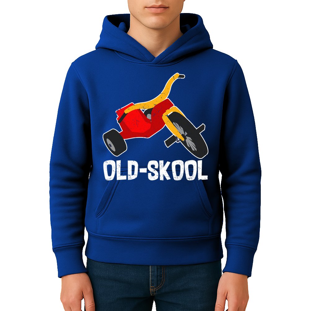 Old Skool Retro Tricycle Bike Trike Toys Kids Hoodie