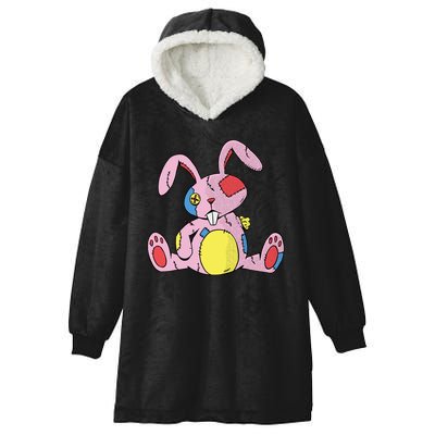 Old Stuffed Rabbit Hooded Wearable Blanket