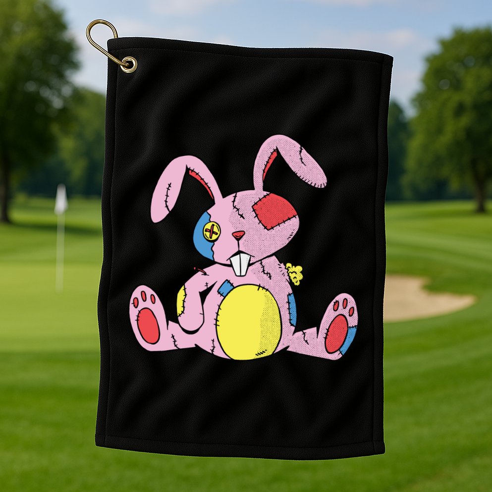 Old Stuffed Rabbit Golf Towel