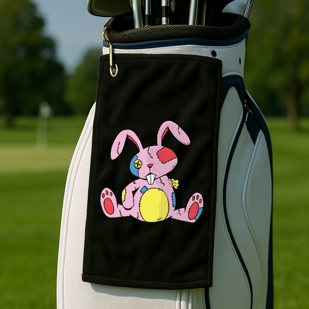Old Stuffed Rabbit Golf Towel