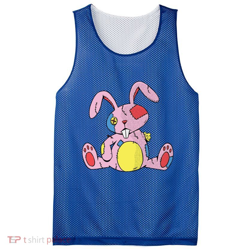 Old Stuffed Rabbit Mesh Reversible Basketball Jersey Tank