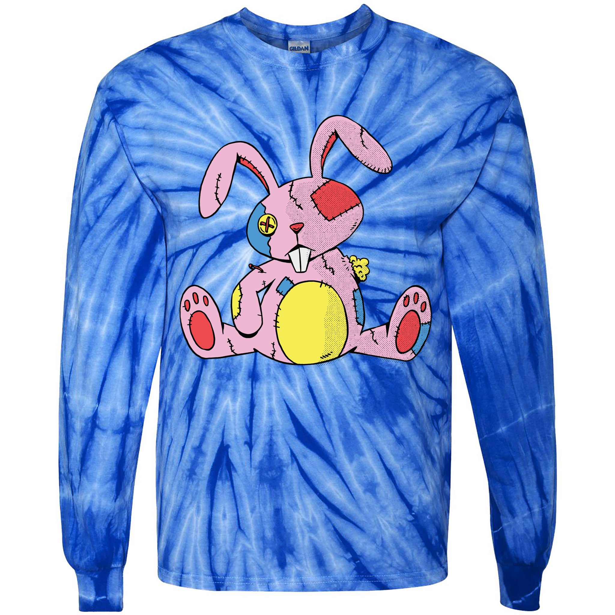 Old Stuffed Rabbit Tie-Dye Long Sleeve Shirt