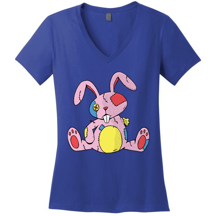 Old Stuffed Rabbit Women's V-Neck T-Shirt