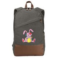 Old Stuffed Rabbit Cotton Canvas Backpack