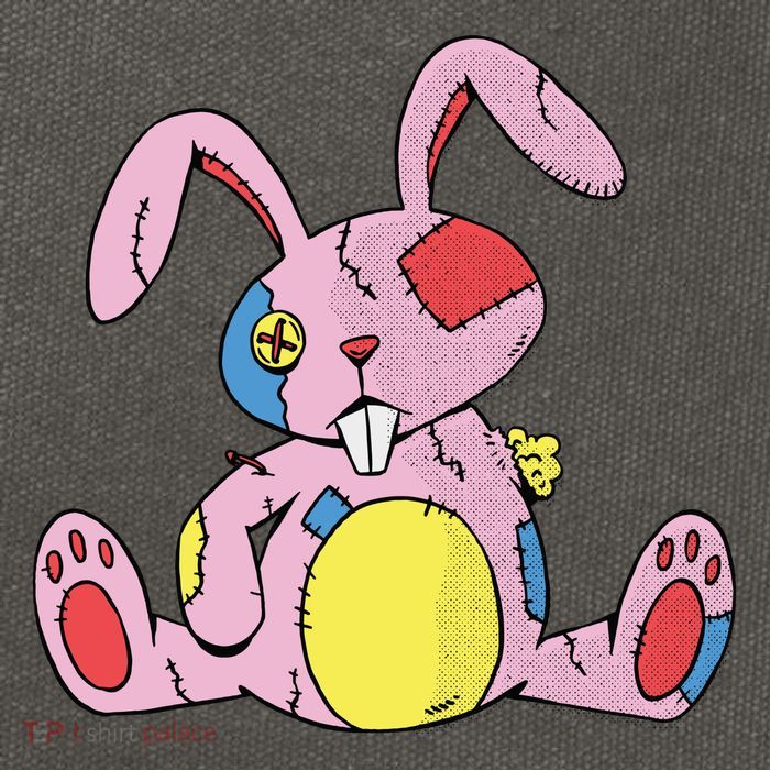 Old Stuffed Rabbit Cotton Canvas Backpack