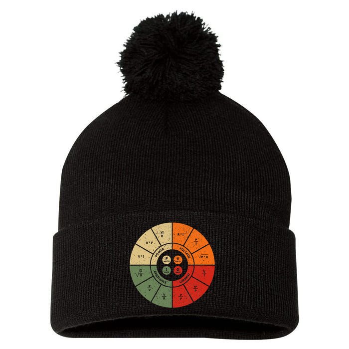 Ohms Law Diagram Electrical Electronics Engineer Pom Pom 12in Knit Beanie