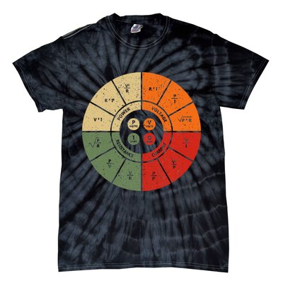 Ohms Law Diagram Electrical Electronics Engineer Tie-Dye T-Shirt