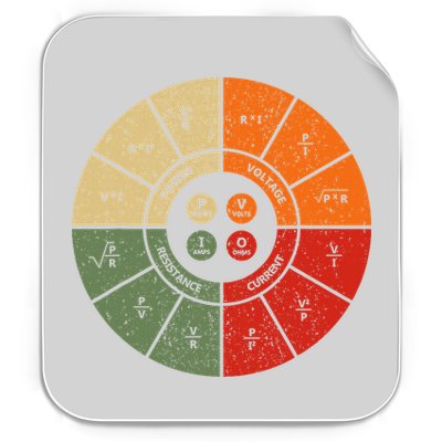 Ohms Law Diagram Electrical Electronics Engineer Permanent Decal Sticker