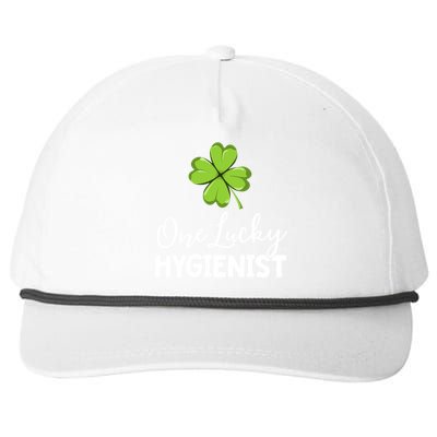 One Lucky Dental Hygienist St Patricks Day Dentist Office Gift Snapback Five-Panel Rope Hat