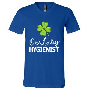 One Lucky Dental Hygienist St Patricks Day Dentist Office Gift V-Neck T-Shirt