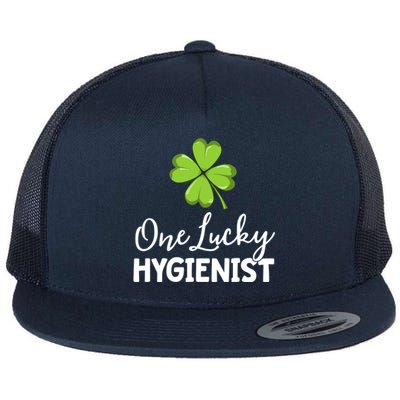 One Lucky Dental Hygienist St Patricks Day Dentist Office Gift Flat Bill Trucker Hat