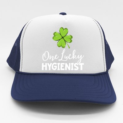 One Lucky Dental Hygienist St Patricks Day Dentist Office Gift Trucker Hat