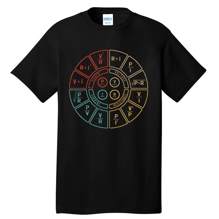 Ohms Law Diagram For Electrical Engineer Tall T-Shirt