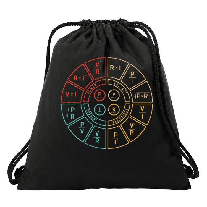 Ohms Law Diagram For Electrical Engineer Drawstring Bag