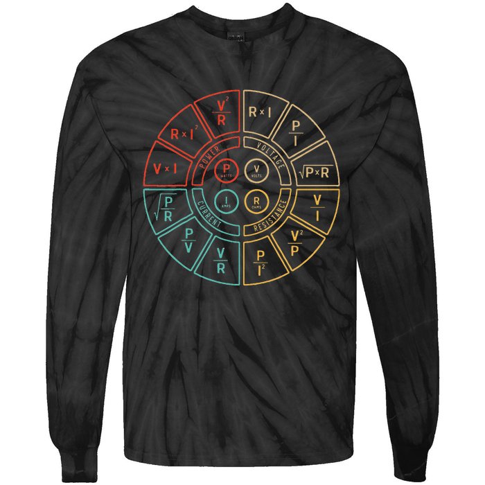 Ohms Law Diagram For Electrical Engineer Tie-Dye Long Sleeve Shirt