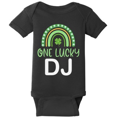 One Lucky Dj Funny St. PatrickS Day Deejay Disc Jockey Baby Bodysuit