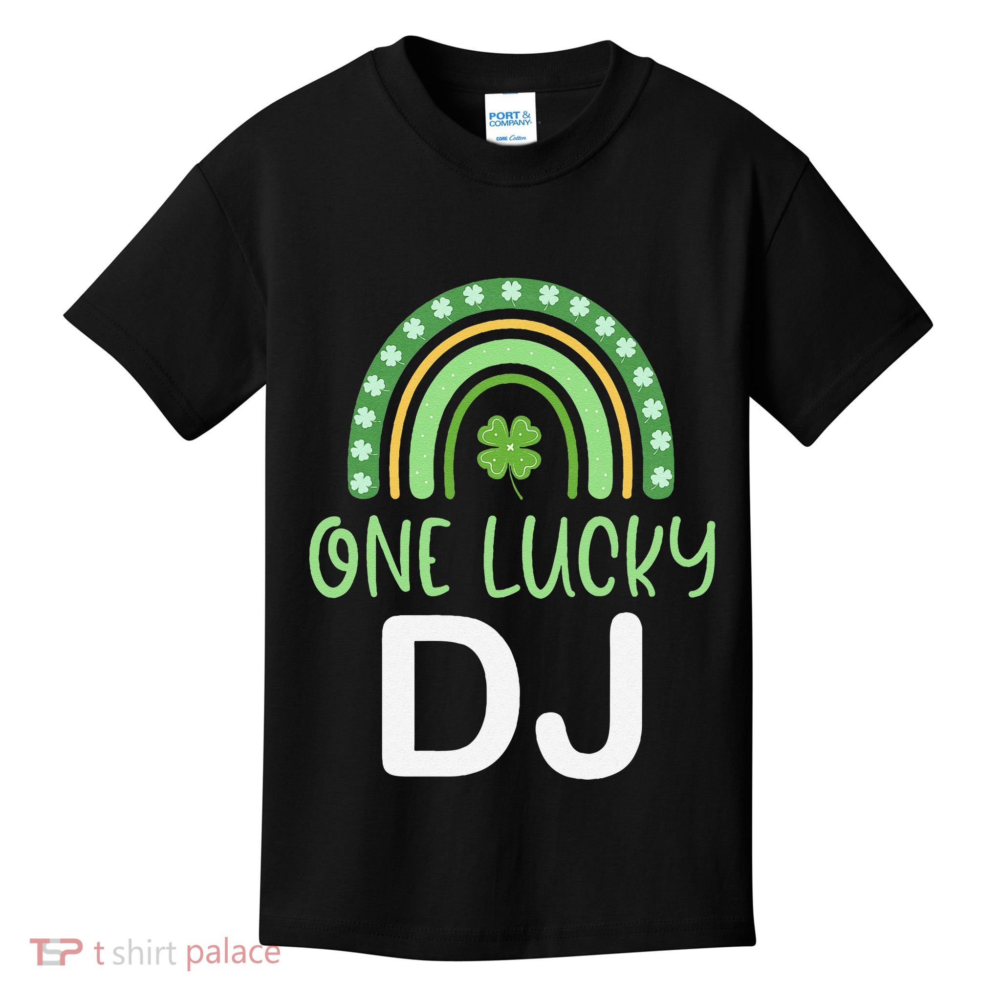 One Lucky Dj Funny St. PatrickS Day Deejay Disc Jockey Kids T-Shirt