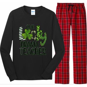 One Lucky Drama Shamrock Teacher St Patrick's Day Meaningful Gift Long Sleeve Pajama Set