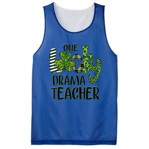 One Lucky Drama Shamrock Teacher St Patrick's Day Meaningful Gift Mesh Reversible Basketball Jersey Tank