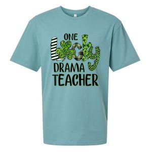 One Lucky Drama Shamrock Teacher St Patrick's Day Meaningful Gift Sueded Cloud Jersey T-Shirt