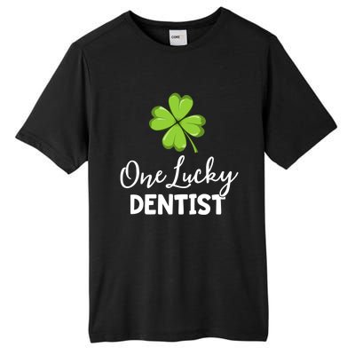 One Lucky Dentist Gift St Patricks Day Dental Office Gift Tall Fusion ChromaSoft Performance T-Shirt