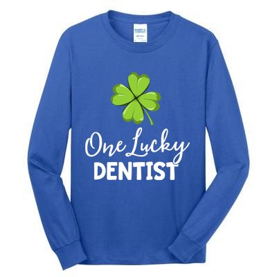 One Lucky Dentist Gift St Patricks Day Dental Office Gift Tall Long Sleeve T-Shirt