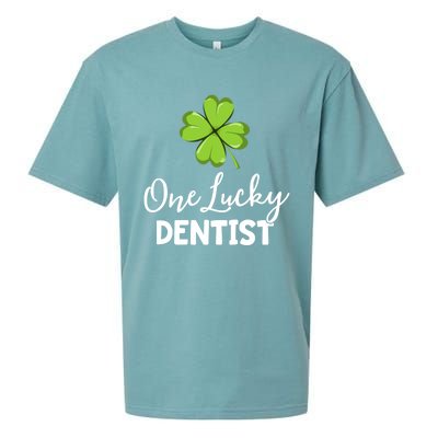 One Lucky Dentist Gift St Patricks Day Dental Office Gift Sueded Cloud Jersey T-Shirt