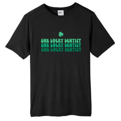 One Lucky Dentist Happy St Patrick's Day Dentist Life Gift Tall Fusion ChromaSoft Performance T-Shirt