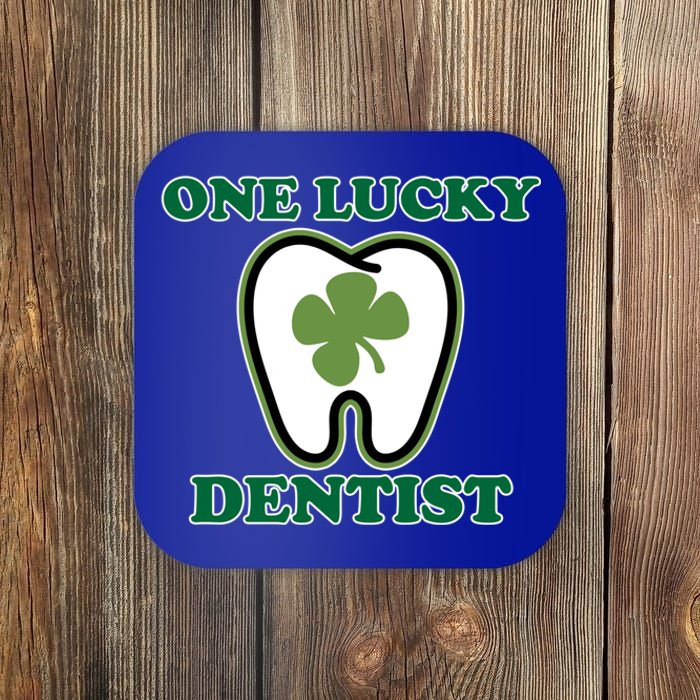 One Lucky Dentist St Patricks Day Irish Green Graphic Gift Coaster