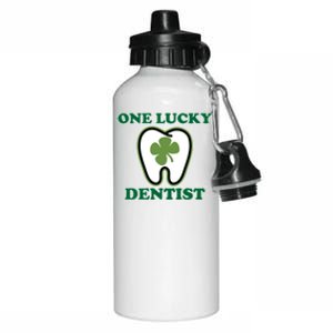 One Lucky Dentist St Patricks Day Irish Green Graphic Gift Aluminum Water Bottle