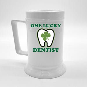 One Lucky Dentist St Patricks Day Irish Green Graphic Gift Beer Stein