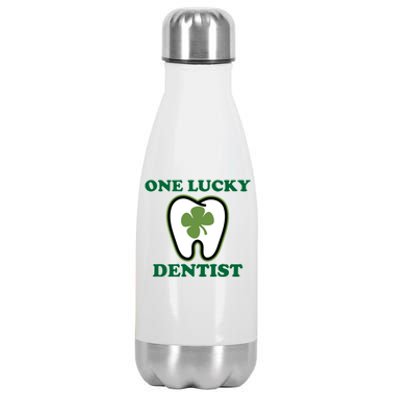 One Lucky Dentist St Patricks Day Irish Green Graphic Gift Stainless Steel Insulated Water Bottle