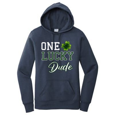 One Lucky Dude Gift St Patricks Day Gift Daddy Gift Women's Pullover Hoodie