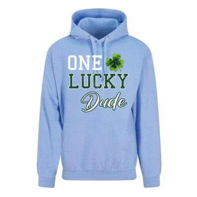 One Lucky Dude Gift St Patricks Day Gift Daddy Gift Unisex Surf Hoodie