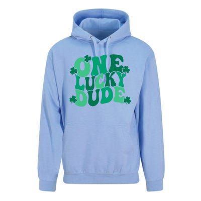 One Lucky Dude Gift St Patricks Day Gift Daddy Gift Unisex Surf Hoodie