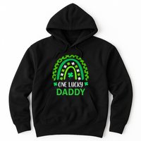 One Lucky Daddy St Patricks Day Shamrock Rainbow Leopard Hoodie