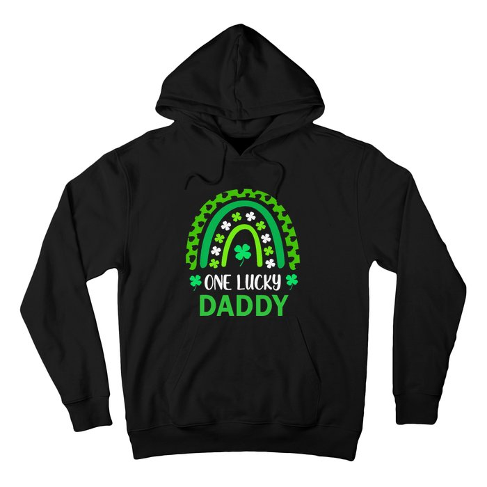 One Lucky Daddy St Patricks Day Shamrock Rainbow Leopard Hoodie