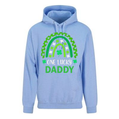 One Lucky Daddy St Patricks Day Shamrock Rainbow Leopard Unisex Surf Hoodie