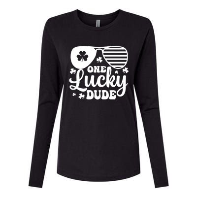 One Lucky Dude St Patrick`s Day Cool Gift Womens Cotton Relaxed Long Sleeve T-Shirt