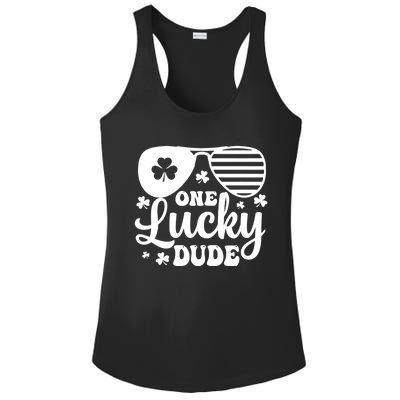 One Lucky Dude St Patrick`s Day Cool Gift Ladies PosiCharge Competitor Racerback Tank