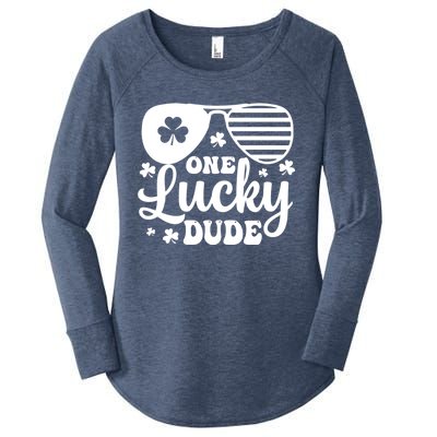 One Lucky Dude St Patrick`s Day Cool Gift Women's Perfect Tri Tunic Long Sleeve Shirt