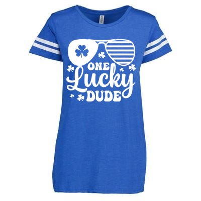 One Lucky Dude St Patrick`s Day Cool Gift Enza Ladies Jersey Football T-Shirt