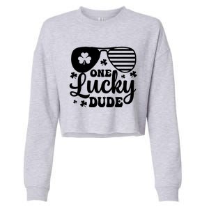 One Lucky Dude St Patrick`s Day Cool Gift Cropped Pullover Crew