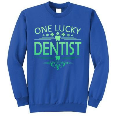 One Lucky Dentist St Patrick's Day Dental Gift Tall Sweatshirt