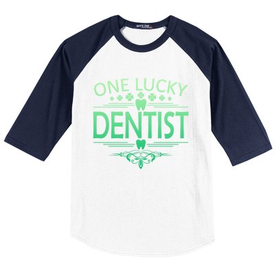 One Lucky Dentist St Patrick's Day Dental Gift Baseball Sleeve Shirt