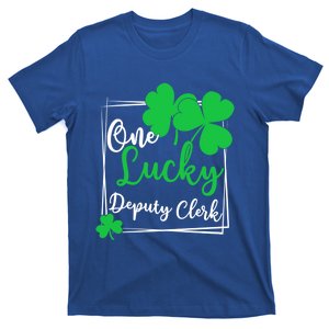 One Lucky Deputy Clerk St Patrick's Day Deputy Clerk Gift T-Shirt