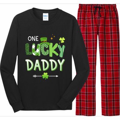 One Lucky Daddy For St Patricks Day Family Dad Gift Long Sleeve Pajama Set